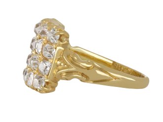 Antique four row diamond ring Henry Griffith & Sons hatton garden