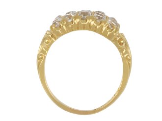Antique four row diamond ring Henry Griffith & Sons hatton garden