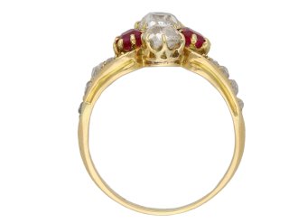 Art Nouveau ruby and diamond ring berganza hatton garden