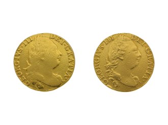 Gold George III guinea cufflinks berganza hatton garden