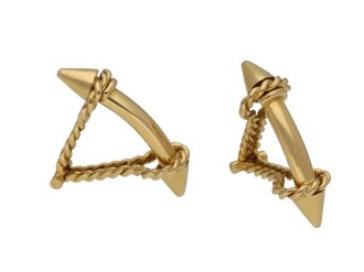 18 carat yellow gold cufflinks berganza hatton garden