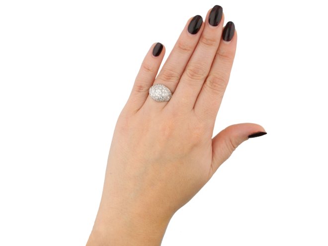 Diamond cluster ring, French berganza hatton garden