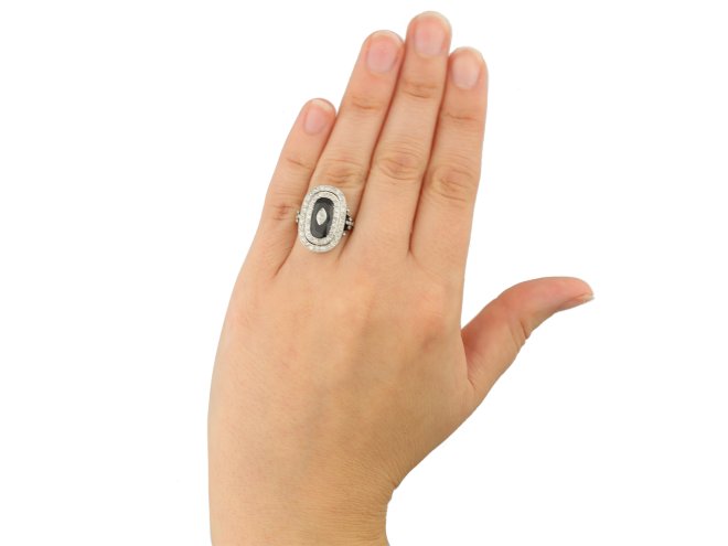 Sapphire and diamond cluster ring berganza hatton garden