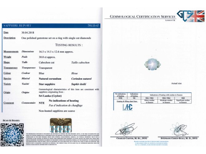 Ceylon star sapphire and diamond ring berganza hatton garden