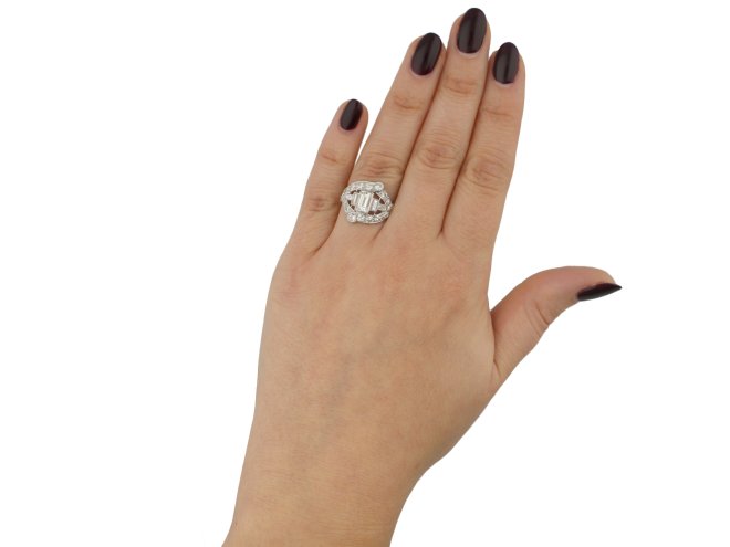 Diamond cluster ring, American berganza hatton garden