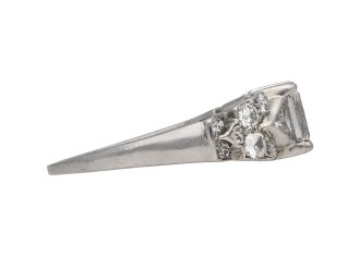 Vintage diamond flanked solitaire ring berganza hatton garden