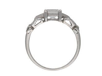 Vintage diamond flanked solitaire ring berganza hatton garden