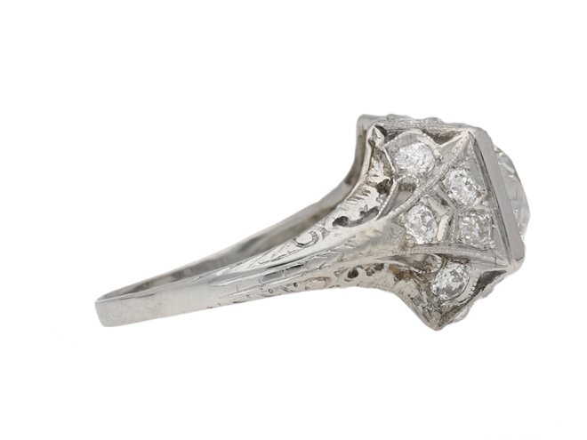 front art deco engagement diamond ring hatton garden berganza