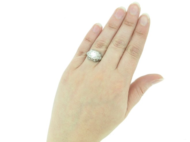front art deco engagement diamond ring hatton garden berganza