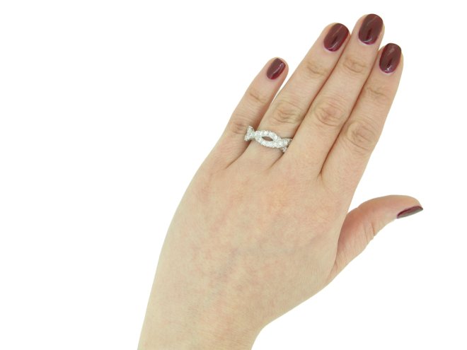 Diamond set twisted eternity ring berganza hatton garden