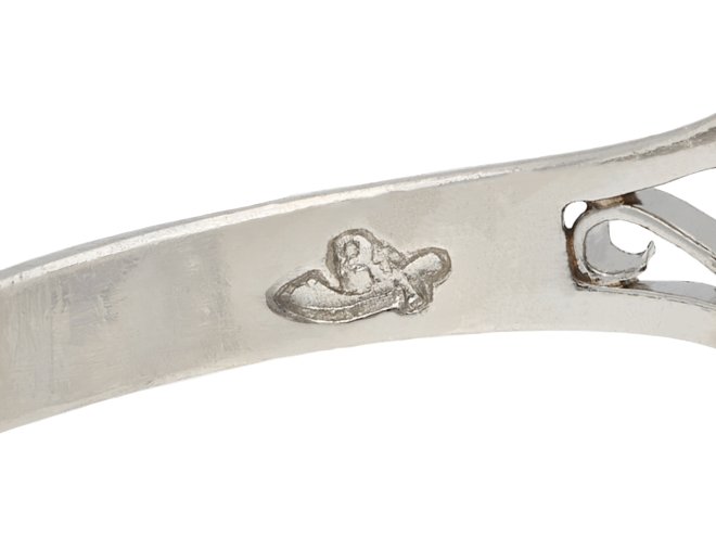 Riker Brothers sapphire and diamond cluster ring, American, circa 1920.  Hatton garden