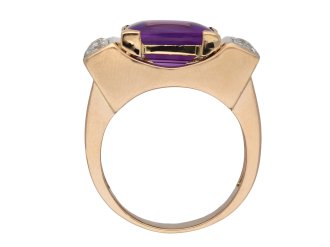 Amethyst and diamond cocktail ring berganza hatton garden