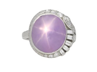 Star sapphire and diamond ring berganza hatton garden