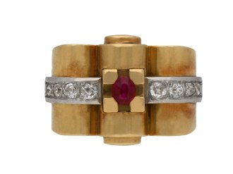 Ruby and diamond cocktail ring berganza hatton garden