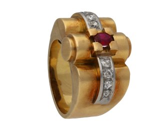 Ruby and diamond cocktail ring berganza hatton garden