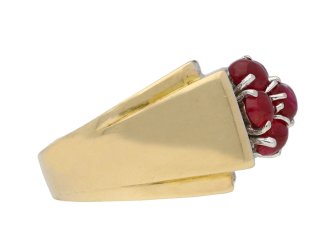 Trabert & Hoeffer Mauboussin Ruby Ring berganza hatton garden