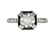 Art Deco diamond solitaire ring, French, circa 1930.