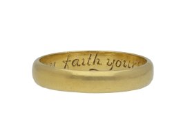 Gold posy ring Bound by faith berganza hatton garden