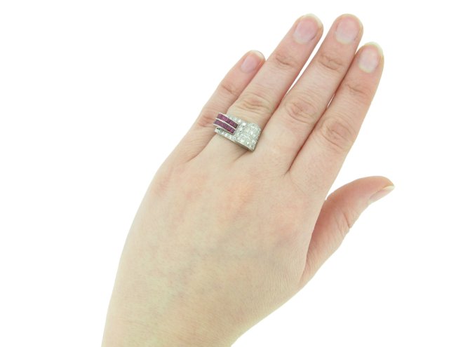 vintage ruby diamond ring berganza hatton garden