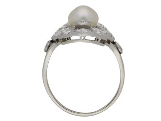 Belle Époque pearl and diamond ring berganza hatton garden