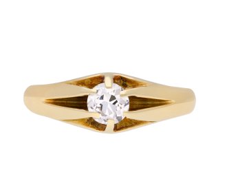 Solitaire old cut diamond ring, circa 1905. Hatton Garden