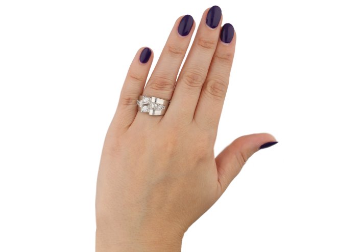 Art Deco diamond cocktail ring berganza hatton garden
