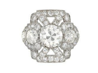 Ornate diamond cluster ring berganza hatton garden