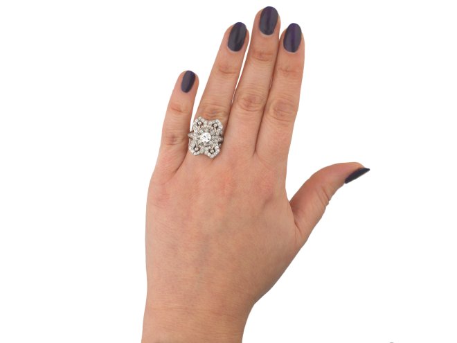 Antique diamond cluster ring berganza hatton garden