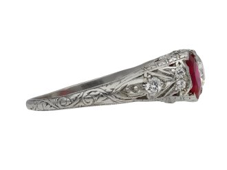 Burmese ruby and diamond ring berganza hatton garden