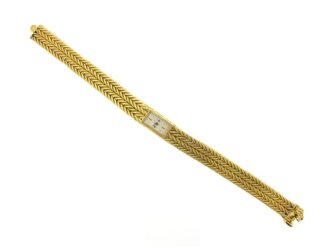 Yellow gold wrist watch by Hermes berganza hatton garden