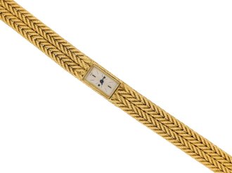 Yellow gold wrist watch by Hermes berganza hatton garden