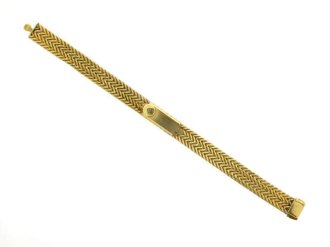 Yellow gold wrist watch by Hermes berganza hatton garden