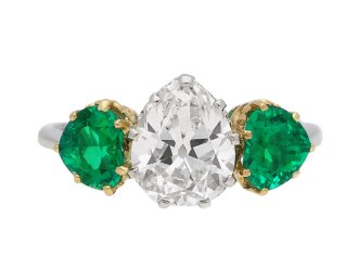 antique diamond emerald ring berganza hatton garden