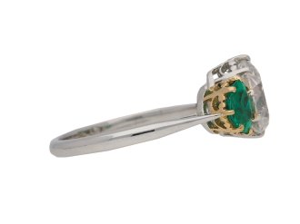 antique diamond emerald ring berganza hatton garden