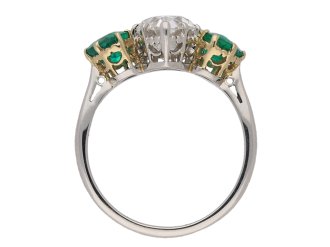 antique diamond emerald ring berganza hatton garden