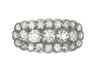 Old cut diamond cluster ring, circa 1915.