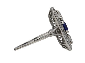 Sapphire and diamond ring berganza hatton garden