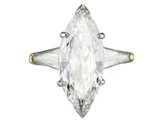 Marquise shape diamond ring, circa 1950.