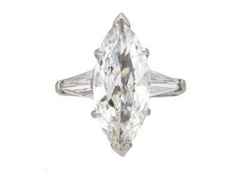 Vintage marquise shape diamond ring berganza hatton garden