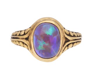 Art Nouveau opal ring, circa 1900. Hatton Garden