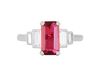 art deco ruby and diamond ring, circa 1935. hatton garden.