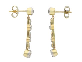 Edwardian diamond drop earrings hatton garden