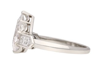 Drop shape old mine diamond ring, circa 1935. Hatton Garden