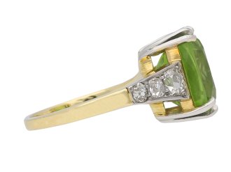 Peridot and diamond ring berganza hatton garden