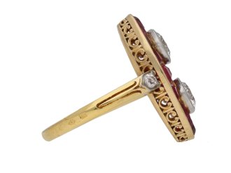 Antique marquise ruby and diamond ring berganza hatton garden