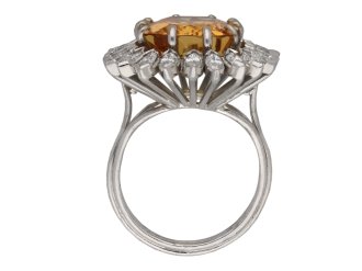 Vintage topaz marquise diamond cluster ring berganza hatton garden
