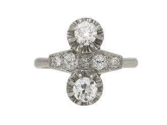 Two stone diamond ring, French berganza hatton garden