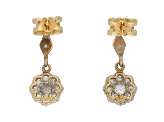 Antique diamond drop earrings berganza hatton garden