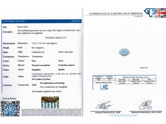 Cabochon Ceylon sapphire and diamond cluster ring, circa 1920.