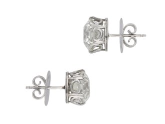 Old mine cushion shape diamond earrings berganza hatton garden